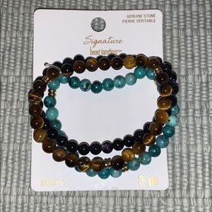 Genuine Stone Bracelets.  Nickel Free.